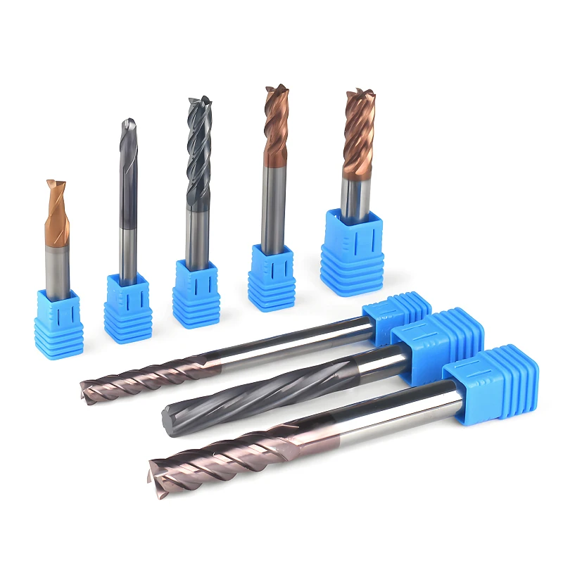 HRC 45-65 carbide end mill cnc tool milling cutter for steel