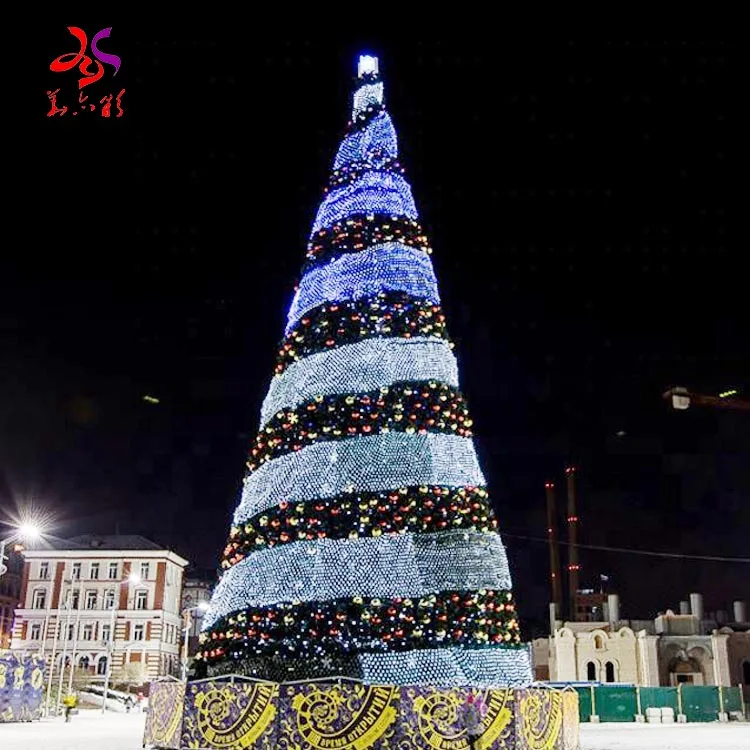 2024 New Year Large Decoration Christmas Tree Giant Outdoor 20Ft 30Ft 40Ft 50Ft Customizable Christmas Tree