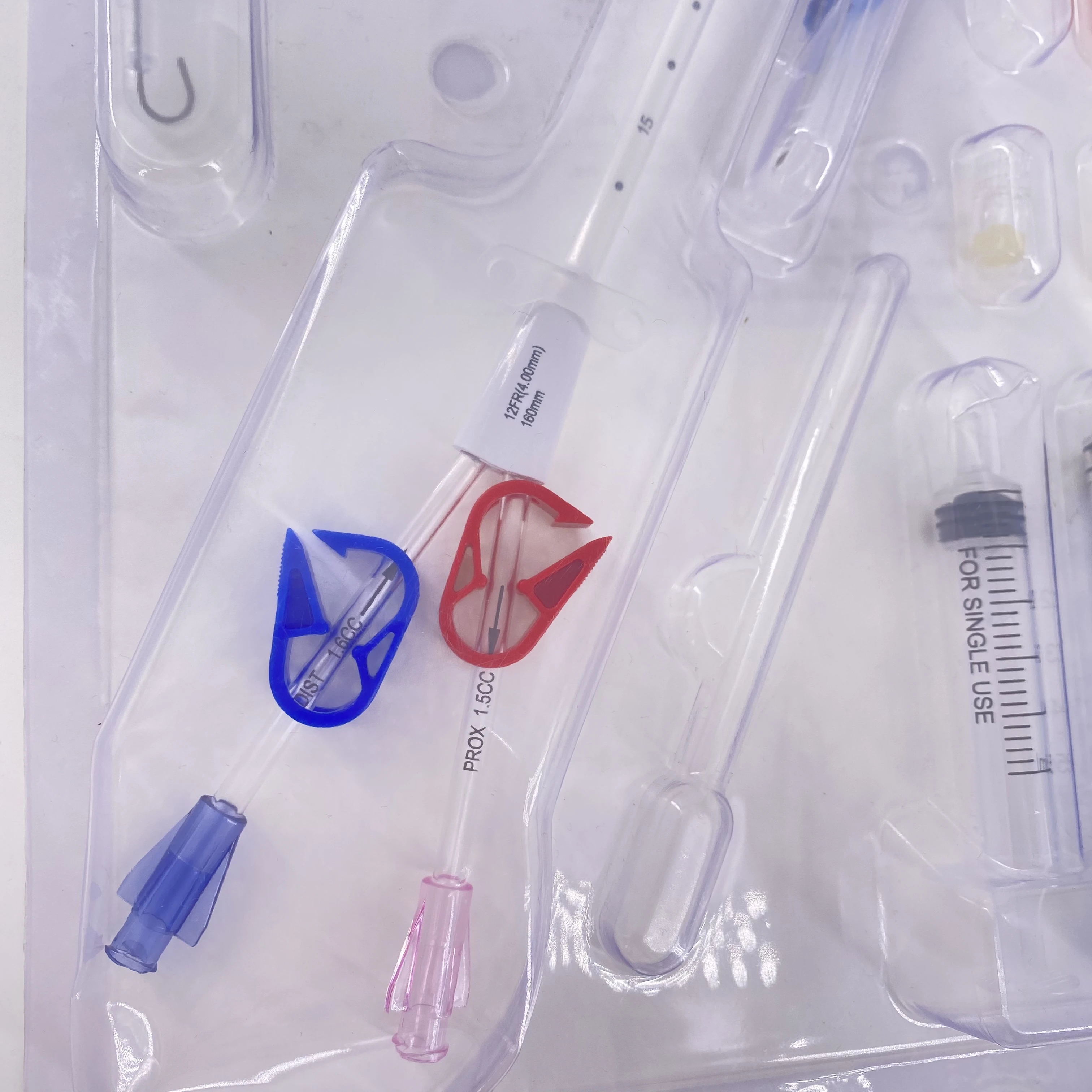 Medical Disposable Double Lumen Hemodialysis Dialysis Catheter Kit Set for Blood Purification