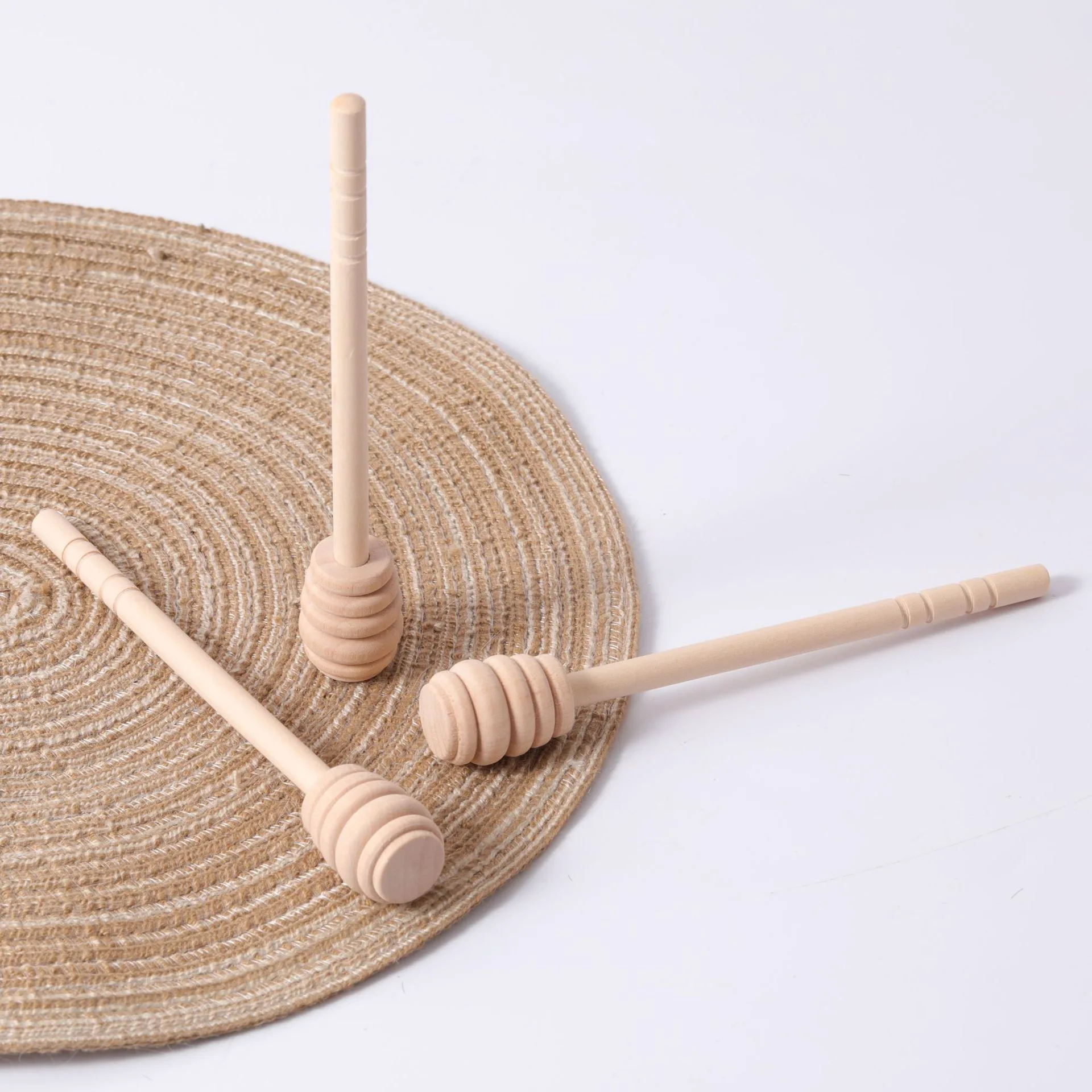 Wooden honey jams dipper sticks long handle honey jar coffee stirring rod