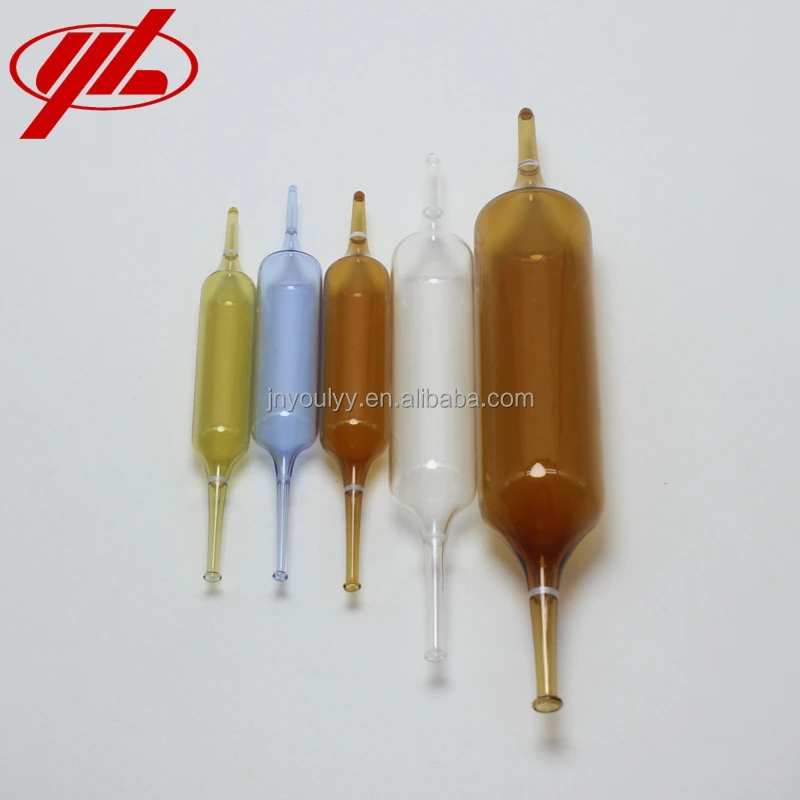 Type A Empty Pharmacetuical Injection Clear or Amber Borosilicate Glass Ampoule