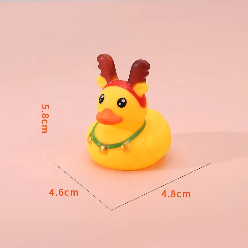 Christmas holiday yellow rubber ducks kids gift 2 inch small cute bath toy rubber ducks