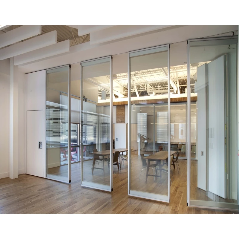 Office Soundproof Folding Movable Wall Acoustic Movable Partition Sliding Glass Partition Wall Dividers for Rooms