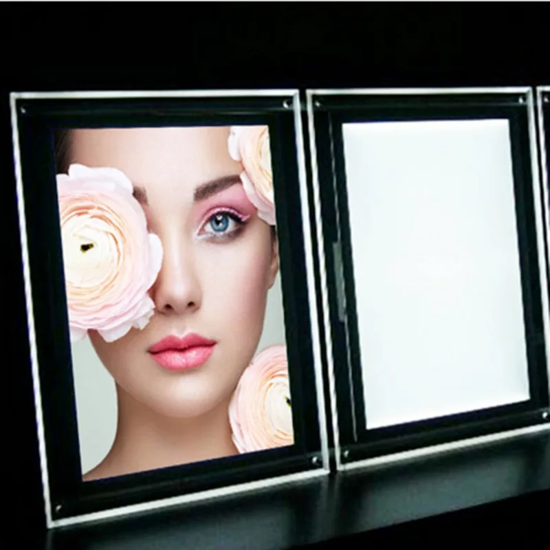 A4 A3 A2 A1 Advertising Product Pictures Photo Poster crystal Slim Led Light Light Box Frame