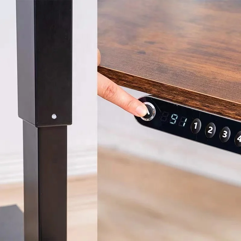 Height Adjustable Standing Desk Electrical Motor Home Office Sit Stand Up Computer Workstation with Splice Board