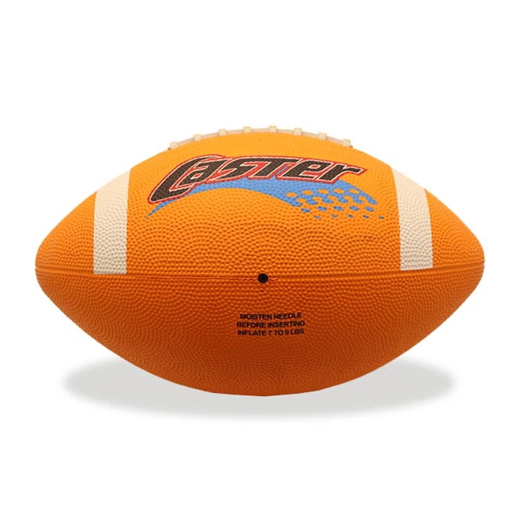 High Quality Orange Outdoor Team Sports Training Equipment Children Kid Game Beach Toy Match Rugby Ball Size 9With Printed Logo