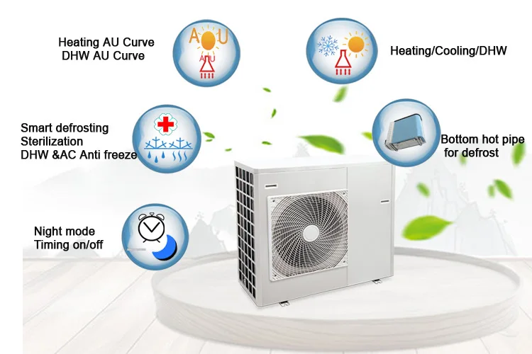 DC inverter  heat pump R32 SCOP A+++ MCS ERP Certs from TUV