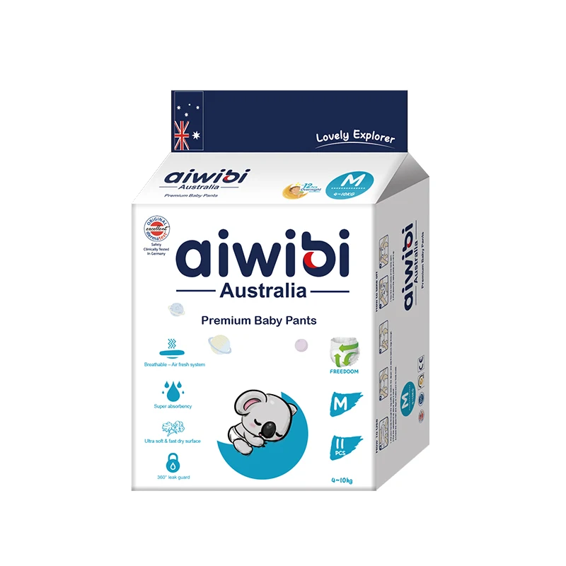 Aiwibi Japan Sandia Fluff Pulp ultra thin Baby Diapers/Nappies Wholesale Baby Reusable Diapers Panty A Grade