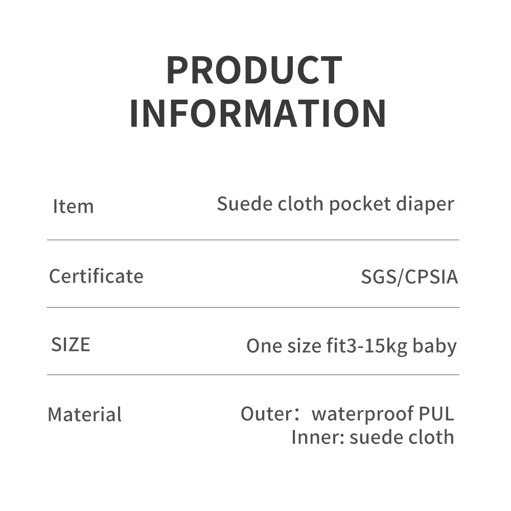 Happy Flute Factory Price One Size Adjustable Pocket Diaper High Quality Reusable Cloth Diaper With Insert