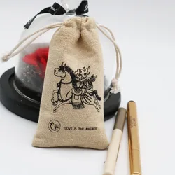 custom printed small jute hemp bags