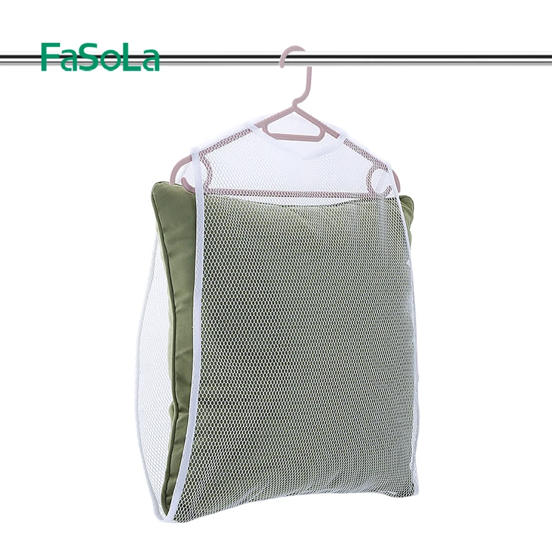 FaSoLa Pillow Drying Net  Multifunctional Drying Network Bag windproof For Toy And Pillow Laundry Balcony Storage