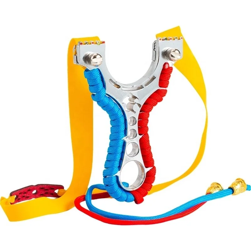 Red and blue slingshot adult outdoor hunting slingshot strong competition thickened widened high precision version