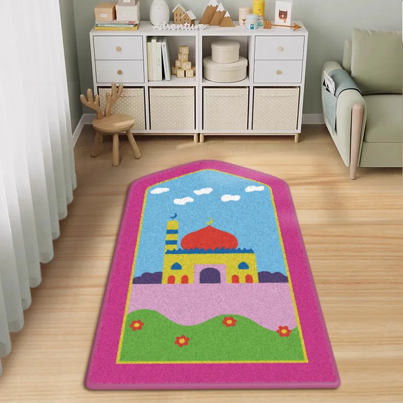 Kids Children Prayer Mat Islamic Muslim Soft Thick Prayer Rug Carpet Tapis De Priere Muslim Praying Mat