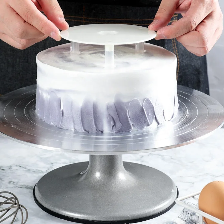 factory hot selling 6-12 inch multi layer cake stands non stick round cake spacer leaf and flower cake stand for Wedding Party