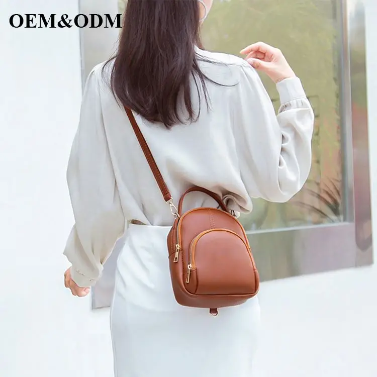 2024 Wholesale Fashion ,Ladies Embossing Other Women Backpack Pu Leather Girls Leisure Luxury Backpack Bag With Small Purse/