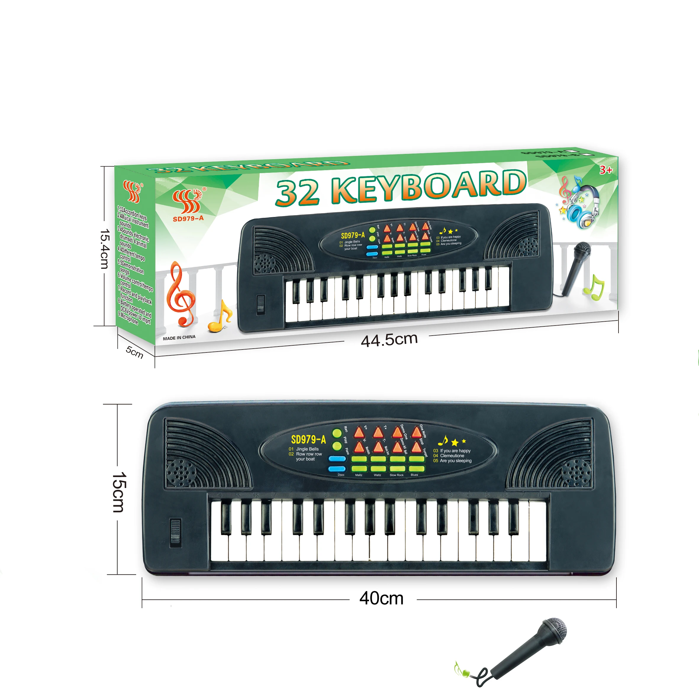 Popular 32 key music synthesizer toy electronic piano kids piano made in chaina