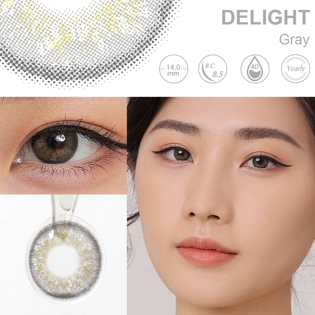 Magister Delight Contact Lenses Logo Clear Contact Lenses Custom Logo Natural Eye Color Contact Lens
