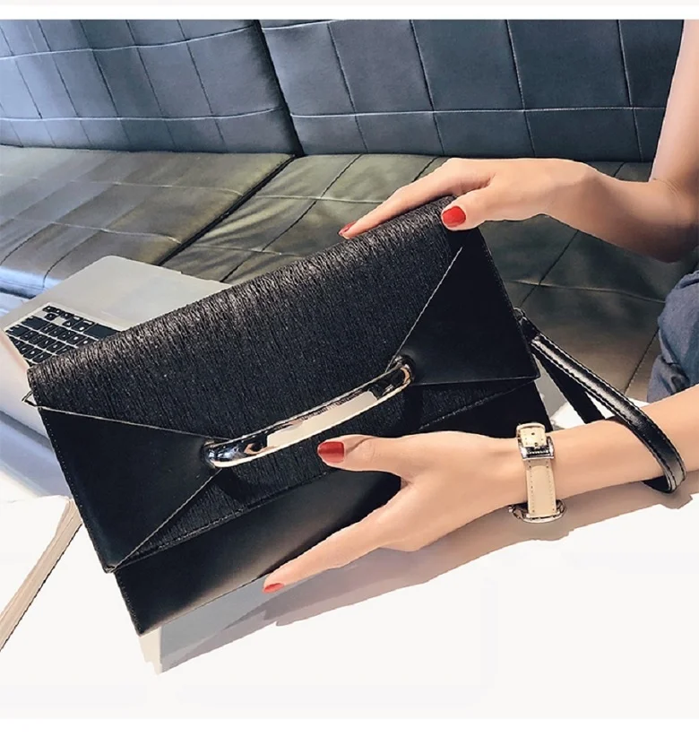 
stylish pu leather women clutches wristlet clutch evening bags large envelope handbag cool crossbody purse wallet 
