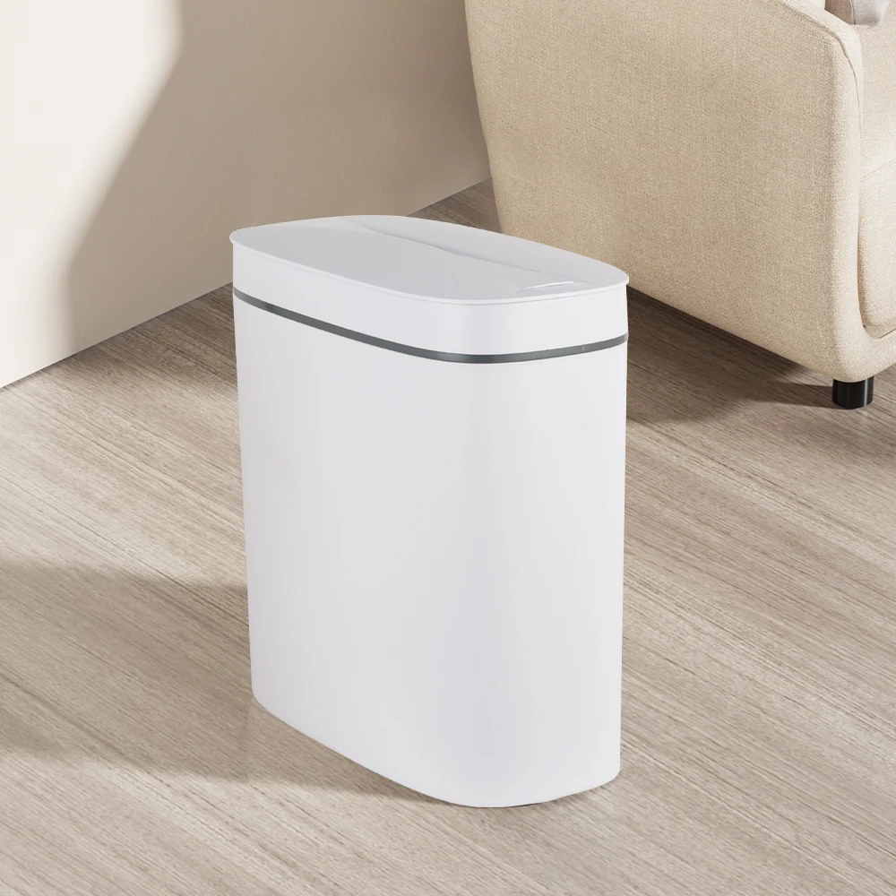 Smart Household Garbage Bin Rectangle Sensor Dustbin Automatic Smart Trash Can For Toilet Bathroom