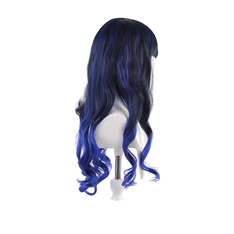 70 cm black mixed blue body wave Shiraishi An cosplay wig from Project Sekai Colorful Stage! for women