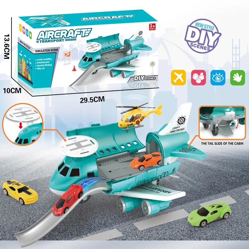 Children Gift Plastic/alloy Helicopter City Airplane Combine Alloy Military Cars Toy Set 26pcs