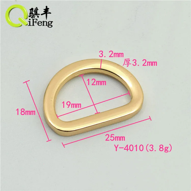 QIFENG China Manufacturer Hardware black metal d ring for Pet Collar or Backpack zinc alloy D ring for bag