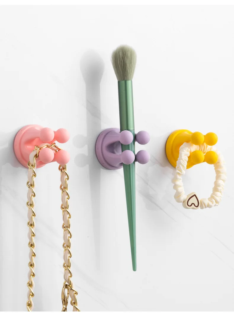 Bathroom Shower Decor Adhesive Towel Hooks Toothbrush Holder Double Sided Hooks Hooks For Home Kitchen Office