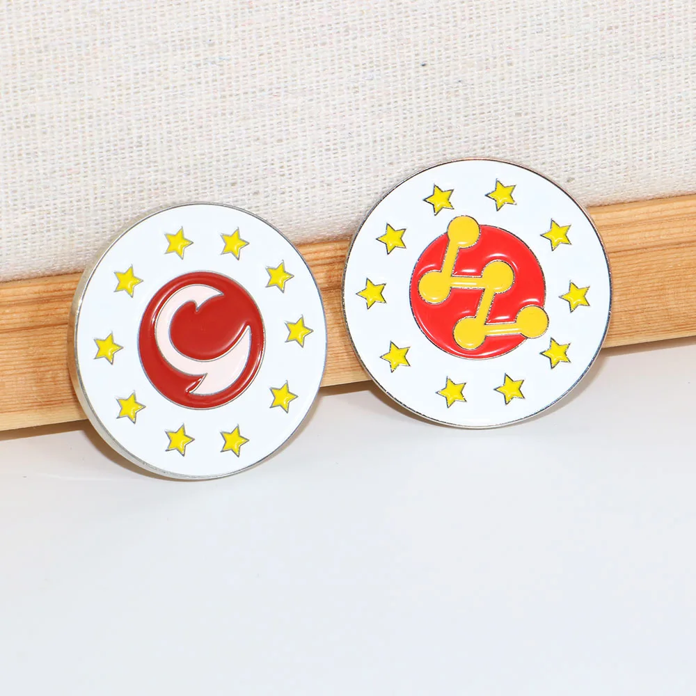 Design Custom Cute Funny Lucky Heart Star Logo Metal Hard Lapel Enamel Pins Badges For Party Costume