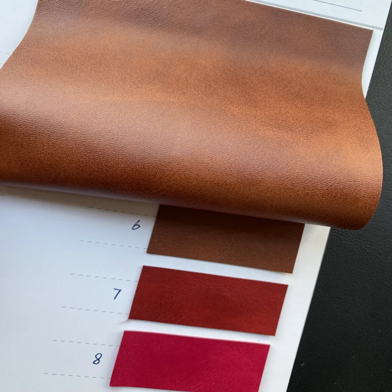 Best Soft Pu Faux Leather synthetic leatherette for Business Stationary Journal Notebooks  bag covering