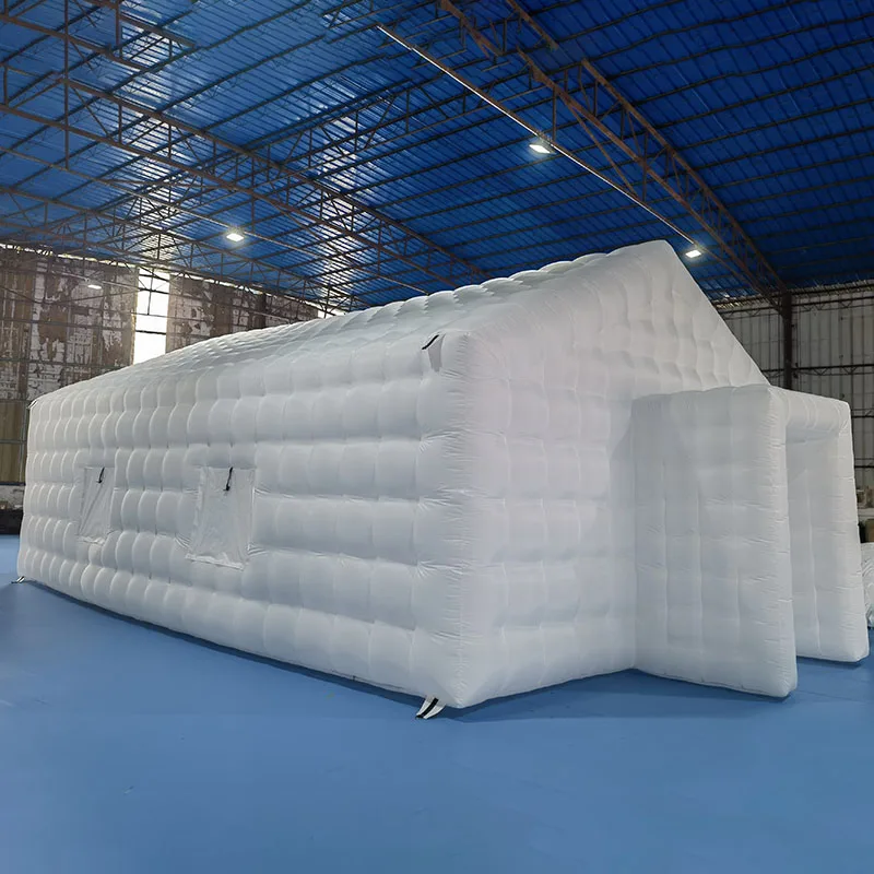 Outdoor Trade Show Advertising Oxford Fabric Cube Tent Dome LED Lighting Inflatable Mobile Night Club for Event Party