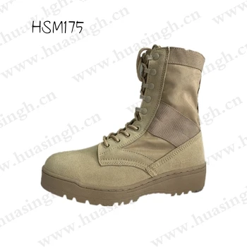 CR,rugged duty rubber outsole with stitching combat boots high performance desert boots with shoelace HSM175