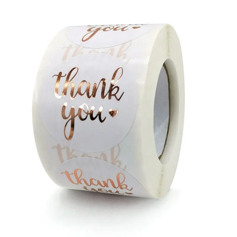 Thank You seal sticker bronzing thank you sticker thank you self-adhesive hot stamping seal sticker transparent label