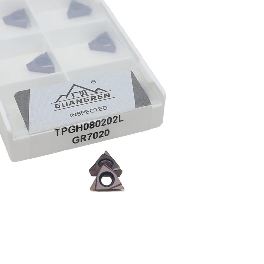 GUANGREN TPGH080202L TPGH090202L TPGH110302L CNC Lathe Metal Cutting Tool  metal ceramic Turning Inserts for steel