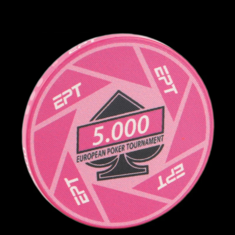 100pcs 300pcs 500pcs 39mm Ceramic EPT Texas Poker Chips Gambling Game Chips Poker Set With Aluminum box