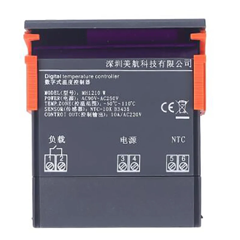 Высококачественный регулятор температуры термостата MH1210W 90-250V 10A 220V термостат для брудера с датчиком-50 ~