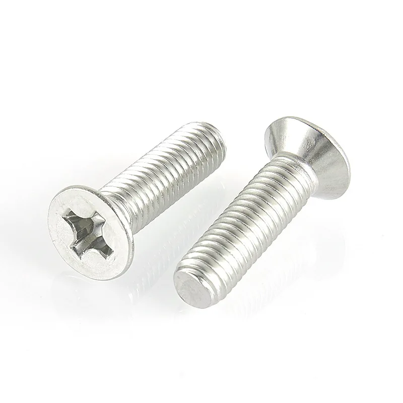 Customized M2 M2.5 M3 M4 M5 M6 M7 M8 Metric Stainless Steel Cross Recessed Flat Countersunk Head Machine Screws