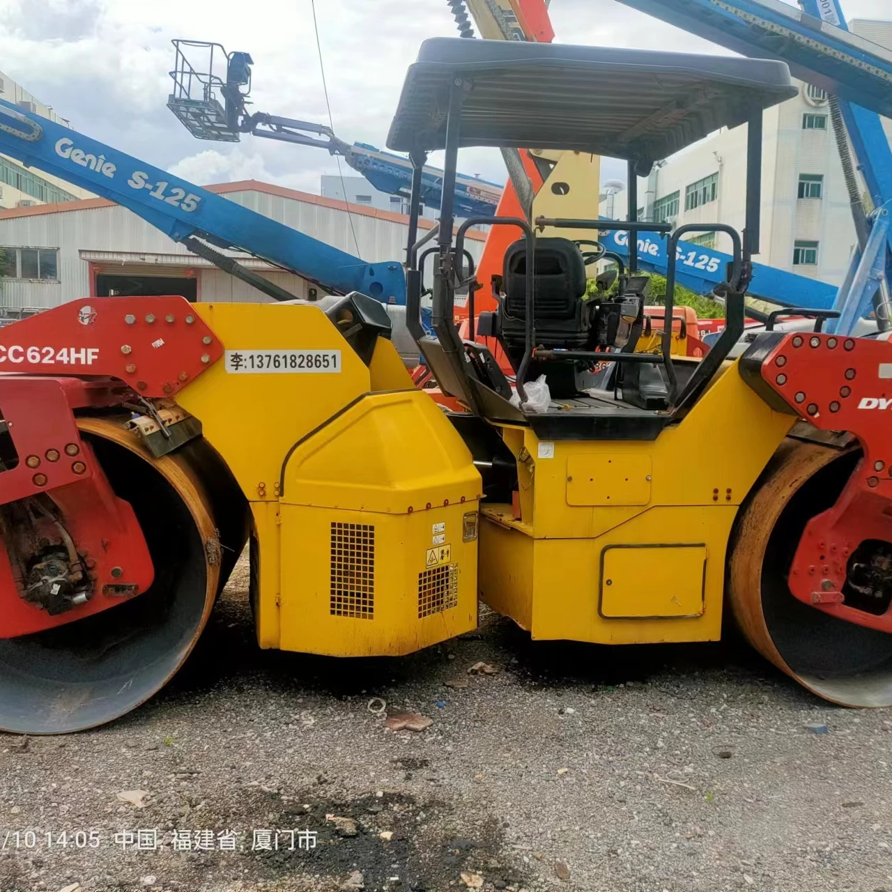 vibratory road roller, used roller compactor,Dynapac CC624HF Vibratory Smooth Drum Roller