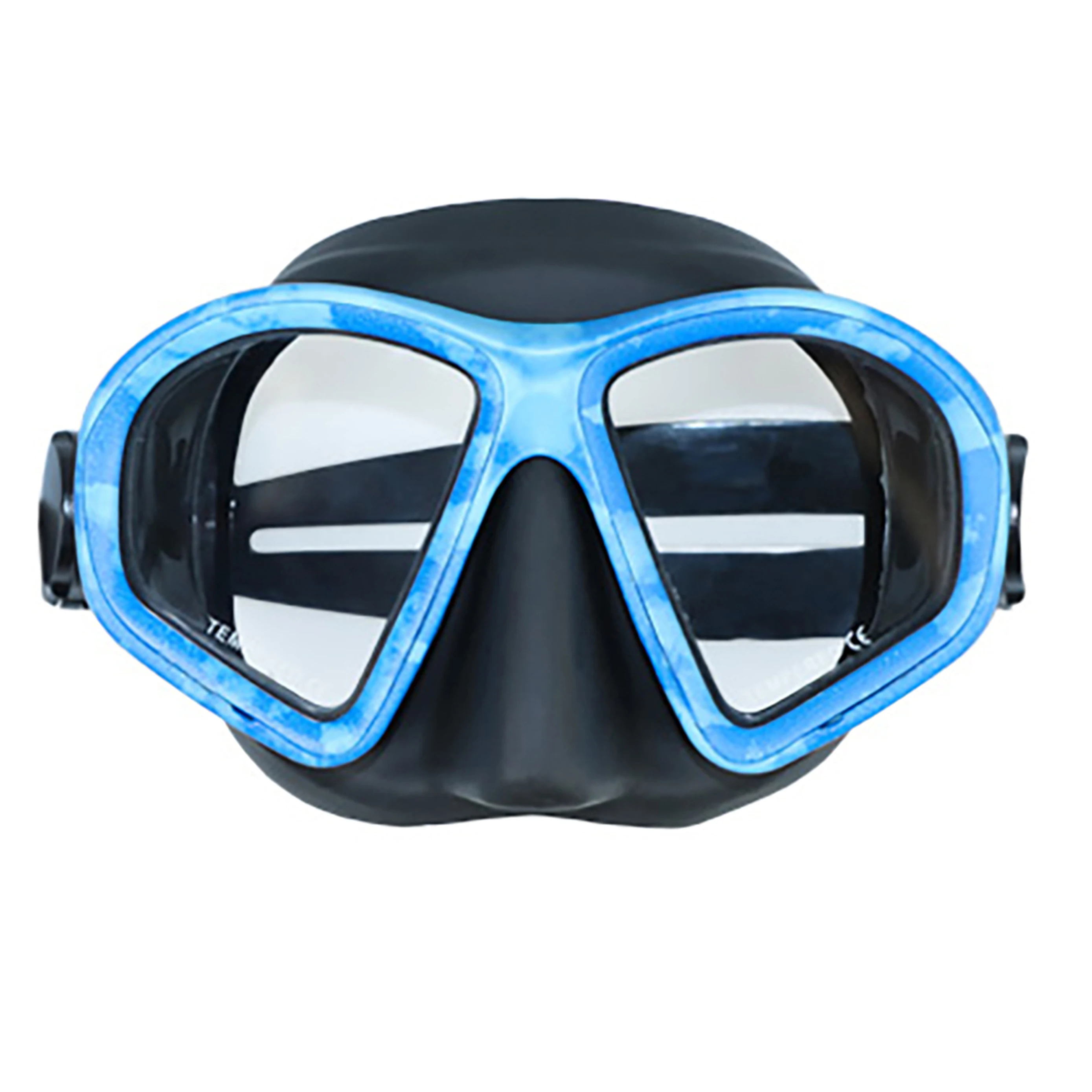 Underwater Liquid Silicone+PC Half Face Diving Mask Half Face Goggles Scuba Diving Mask for Adults
