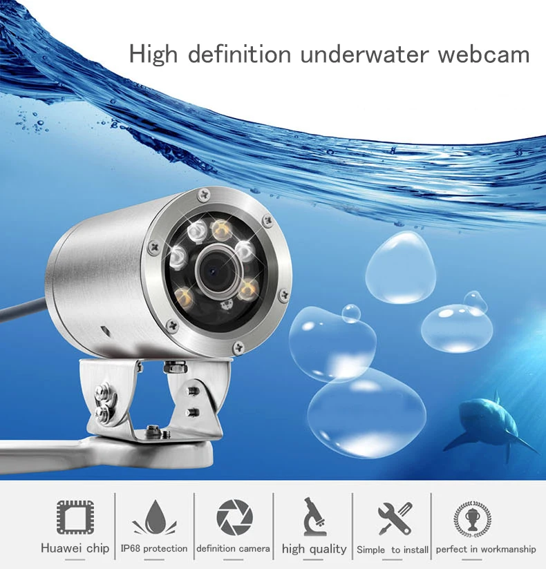 BARLUS 316L Stainless Steel 1944P 5MP Underwater PoE IP Camera WAN/LAN Remote Adjustment 2.8-12mm Electric Zoom Lens