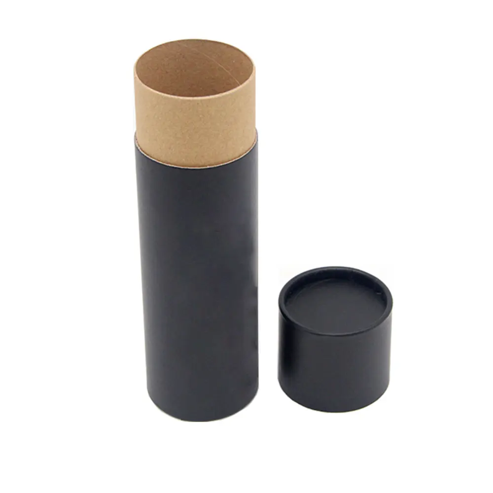 Wholesale Biodegradable Custom Printed Size Creative Round Kraft Paper Tube paper toothpaste tube Packaging