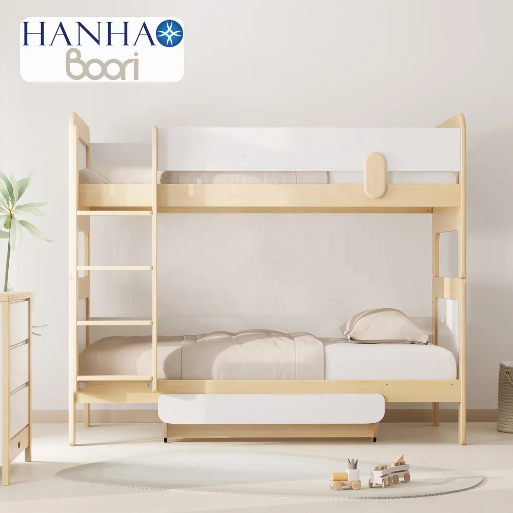 Only B2B Boori AS\NZS 4220 Multifunctional Wooden Double Bunk Beds With Stairs For Kids Bedroom Furniture