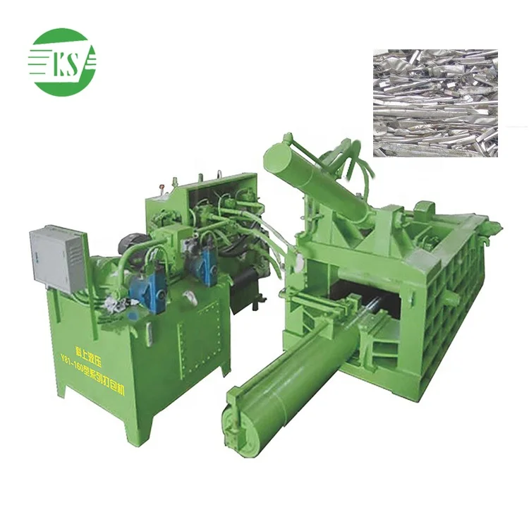 Keshang high quality CE certified factory aluminum recycle hydraulic waste metal scrap iron baler machine Y81-160T