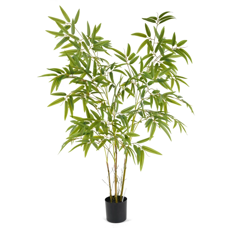 Фабрика Китая 120 см/4 фута реалистичное искусственное растение из бамбука Phyllostachys Acuta прочное и Пышное зеленое для внутреннего декора