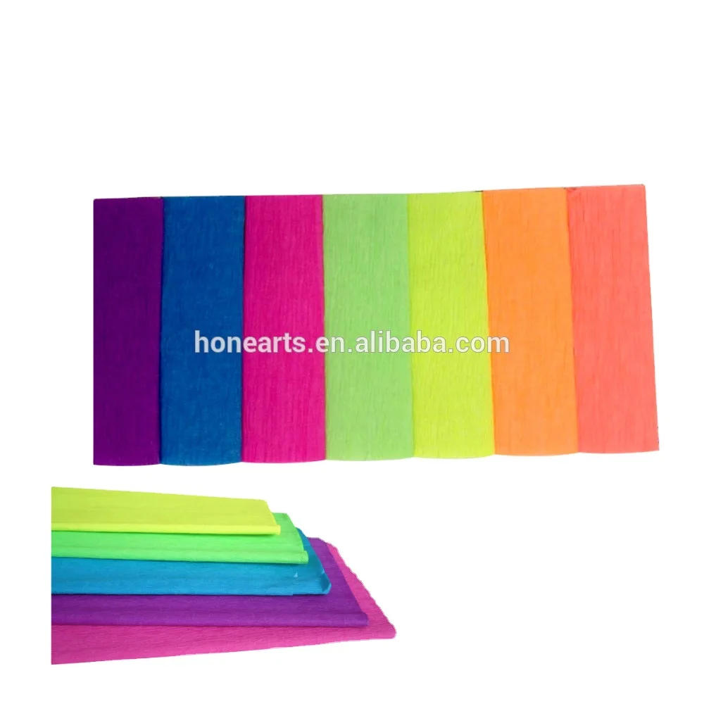 
fluorescent crepe tissue paper for arts & crafts 