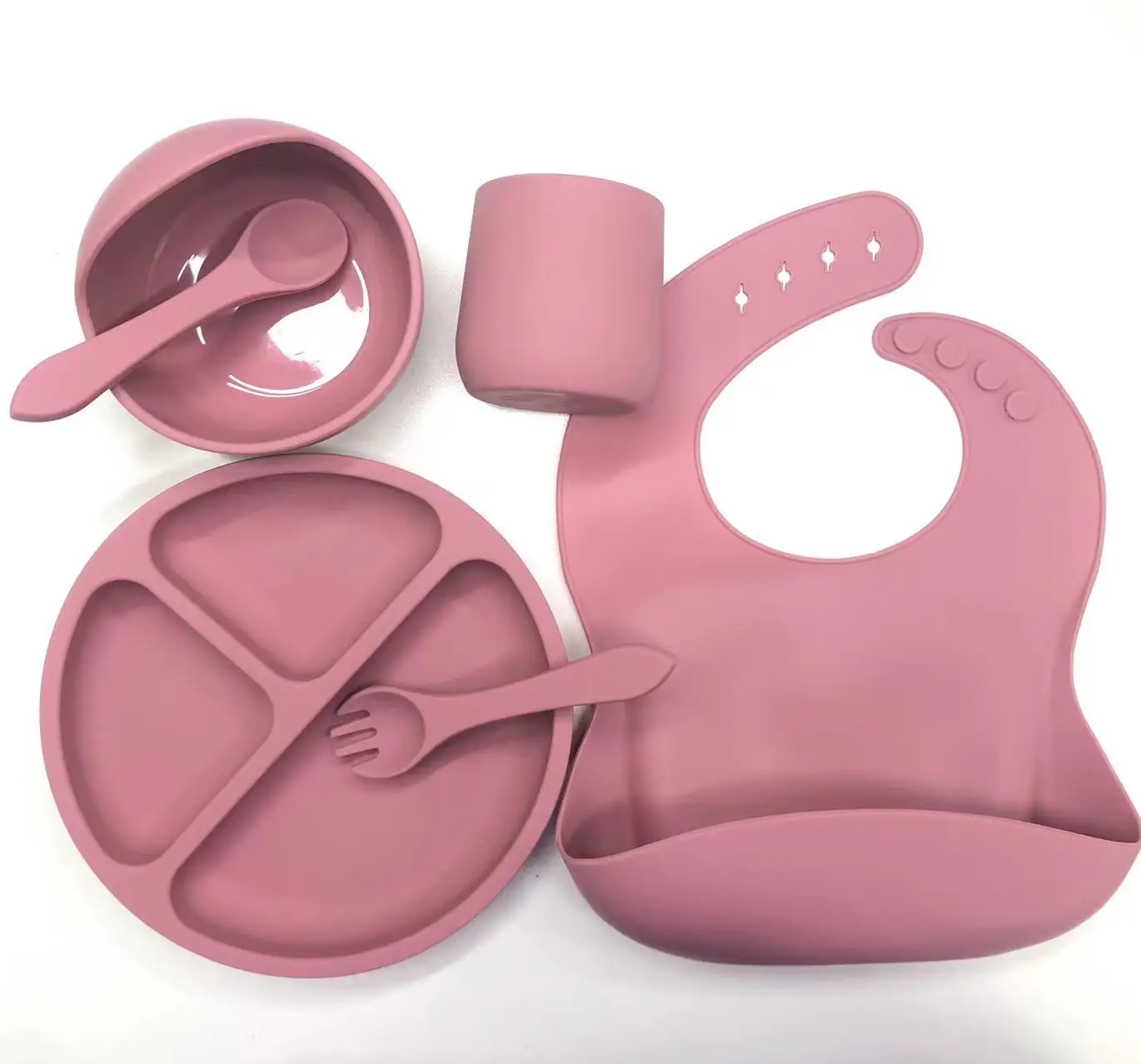 B1 factory Wholesale Snow Teething Training Bib Silicone Baby Bibs With Custom Logo baby feeding set kids toddle