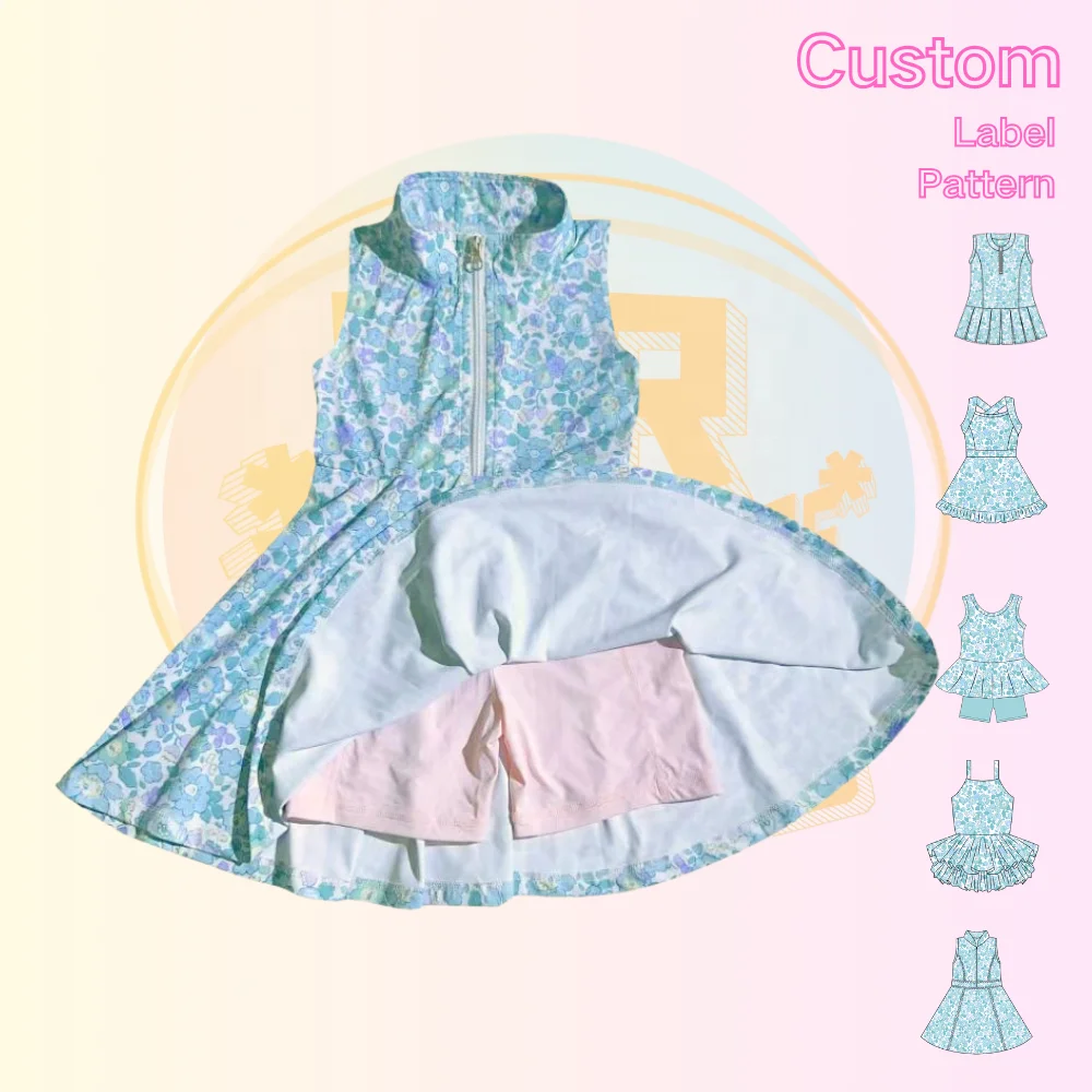 Kerui, топ, спортивная одежда для маленьких девочек, с полумолнией, спортивные комплекты, Молодежные юбки для тенниса, гольф, шорты с боковым карманом