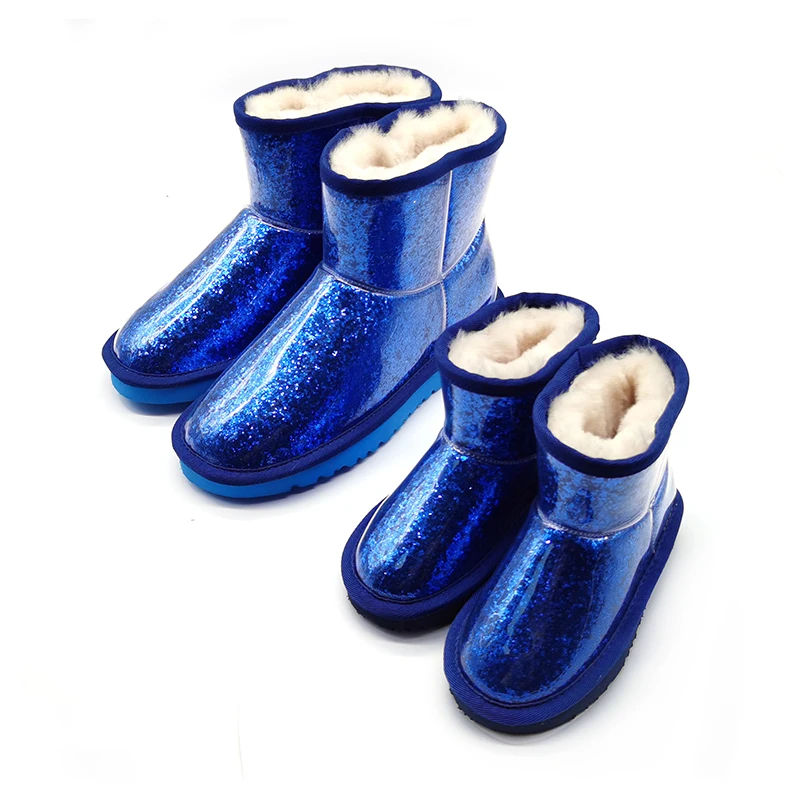 Хит продаж; Блестящие; Овечья меховая кожа из натуральной кожи; Водонепроницаемые женские сапоги в комплекте из водонепроницаемого материала