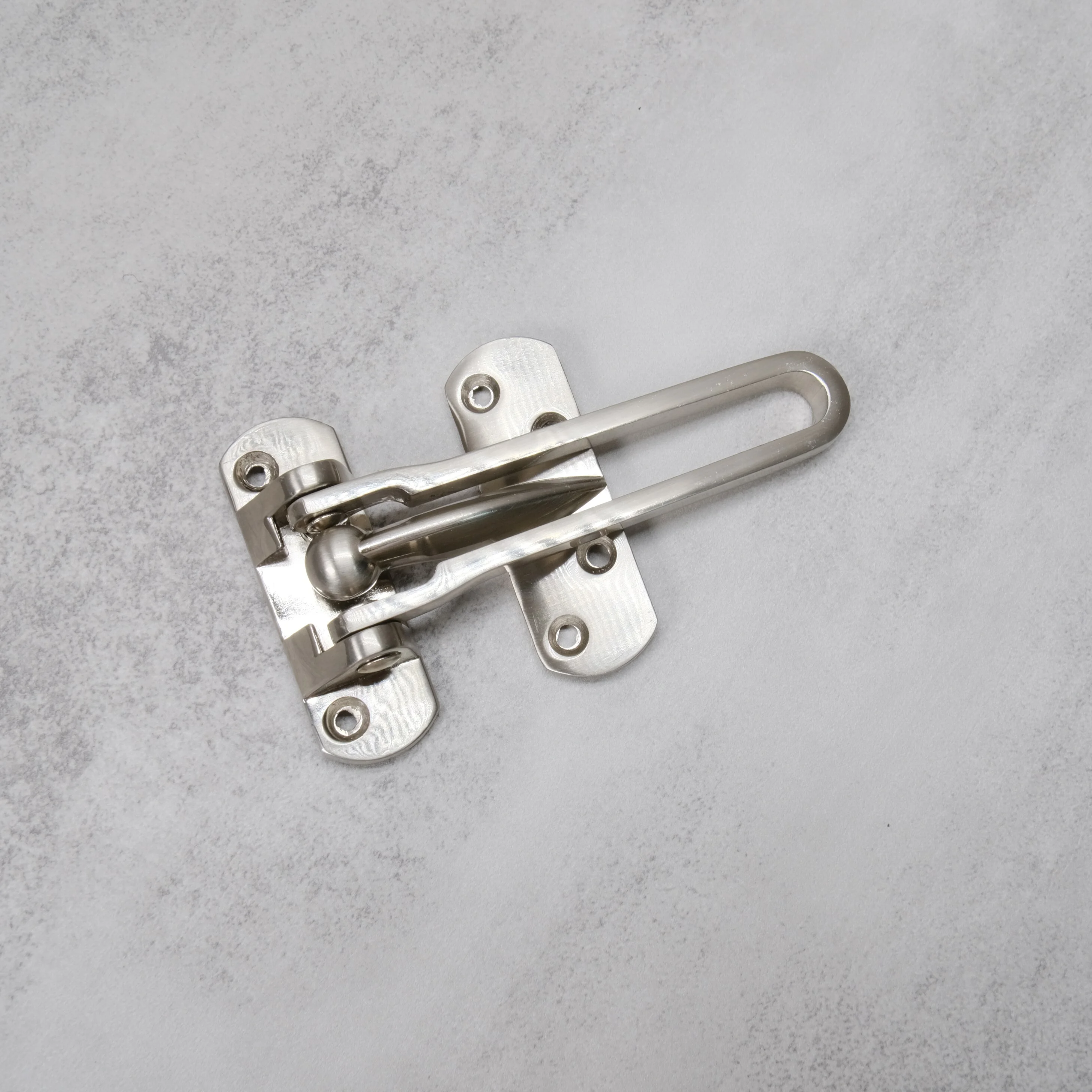 Security Door Guard Zinc Alloy Door Bolt Metal Hardware High Security for Home Satin Nickel Door Lock Swing Bar