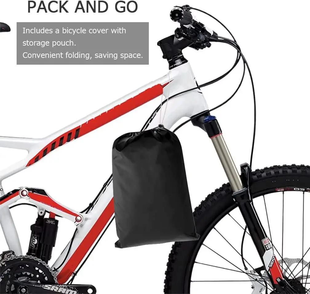 silver color 420D Bicycle cover Waterproof Outdoor Heavy Duty Ripstop Material Transport Comprehensive Protection Bike Cover