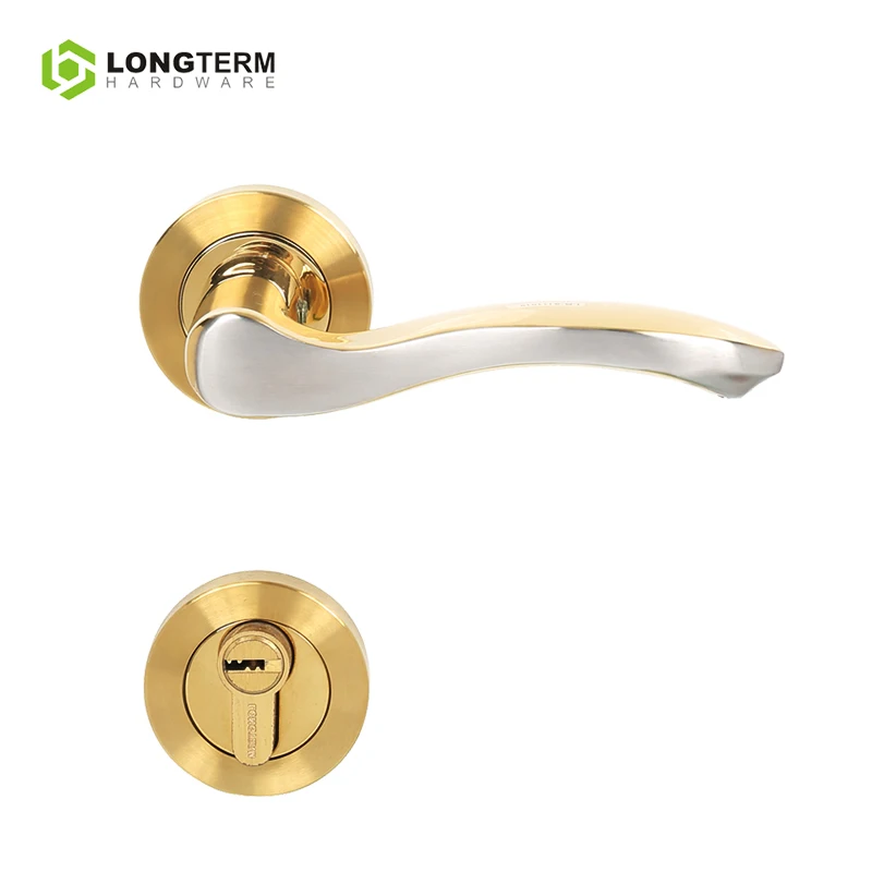 High Quality Hardware Lock Handle Luxury Door Rosette Cylinder Escutcheon Stainless Steel Tubular Lever Door Handle Key